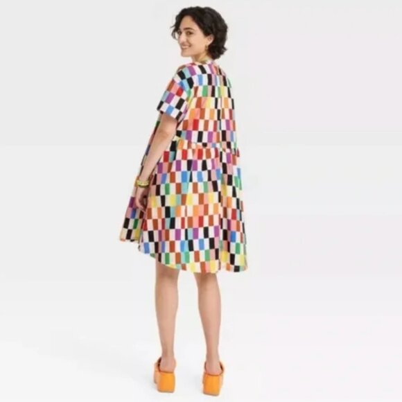 Target Pride Rainbow Check Skater Dress Size XS - Picture 5 of 11